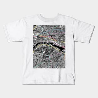 Paris metro map Kids T-Shirt